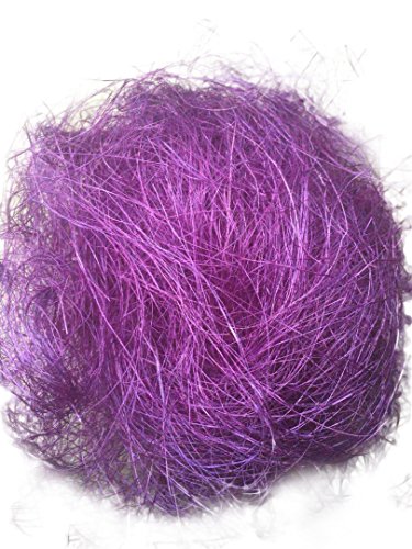 AAYU Sisal Fiber Natural Premium Quality Purple Colored 8 oz per Bag DIY Project and Basket Decoration