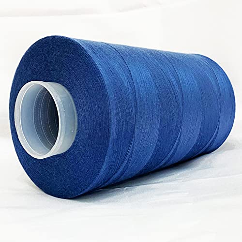 Jutemill Blue Textured Polyester Thread for Serger/Overlock Machine (60/2 - 0.1mm) Jumbo Spool
