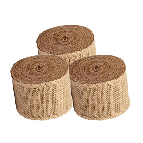 Jute Ribbon | burlap ribbon | Natural Jute with Burlap mesh ribbon