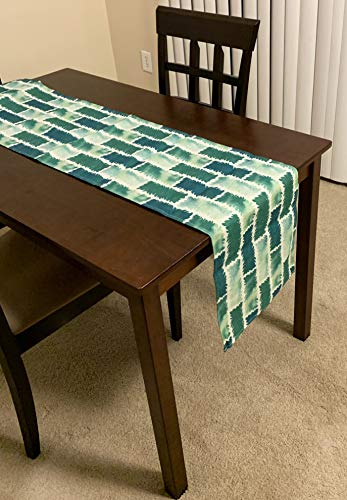 AAYU Green Imitation Linen Table Runner 14 x 108 Inch Wedding Birthday Baby Shower Party Banquet Decorations Table Settings