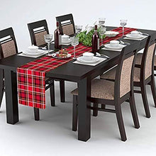 Load image into Gallery viewer, AAYU Premium Tartan Check Table Runner (Red, White, and Black) | 14 x 108&quot; Plaid for Family Dinner or Gatherings, Indoor/Outdoor Use, Daily Use| Yarn Dyed High GSM Fabric
