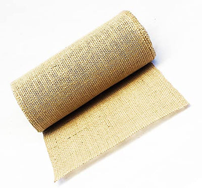 6" X 15 feet -10 Yards | Finished Edges Tight Weave Great for a Variety of Craft, Decoration, and DIY Projects (Natural, 6 Inch 5 Yards)