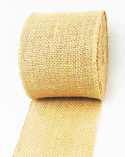 Jute Ribbon Roll | Natural Jute Burlap Ribbon Roll for Craft Decoration - 2.5 Inches x 10 Yards