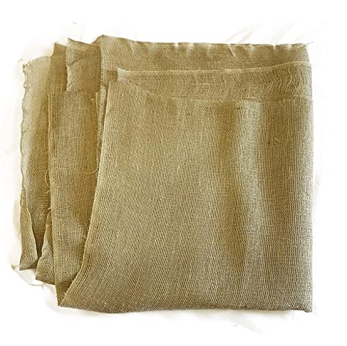 4 pcs Pack 54 inch x 50 Inch Burlap Square Sheet