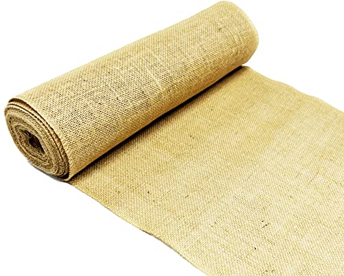 AAYU Burlap Table Runner for Outdoor Party 14 Inch x 30 ft, Wide and Long Burlap (14 inch X 360 inch)