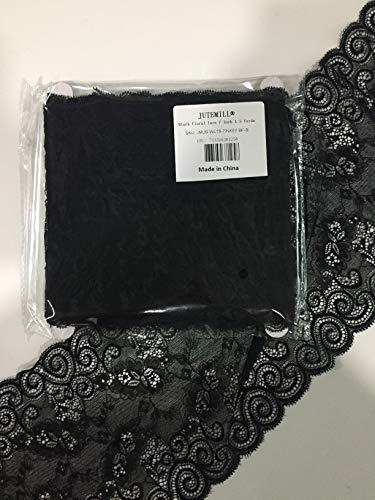 Black Floral lace 7 Inch X 5 Yards