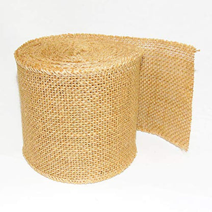 AAYU Brand Premium Burlap Jute Ribbon 3&quot; x 30ft | Jute-Burlap Roll 3 inch 10 Yards Eco-Friendly, Natural Ribbon Rolls for wreathing and DIY Craft (Natural, 3 Inch 10 Yards)