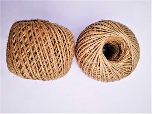 AAYU Natural Jute Twine 400 Feet 3Ply Jute Rope Ball for Arts and Crafts DIY Packaging Gift Wrap Decorations Gardening