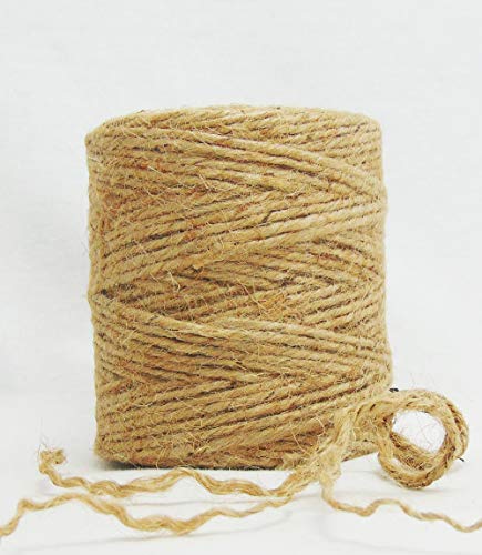 AAYU Natural Jute Twine 400 Feet 3Ply Strings Rope for Arts and Crafts DIY Packaging Gift Wrap Decorations Gardening