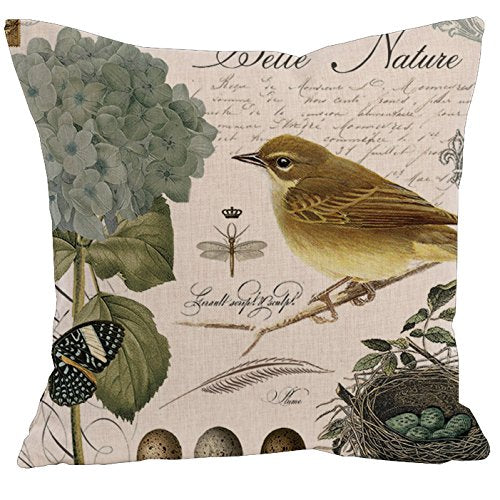 AAYU Decorative Large Pillow Covers Bird | Double Side HD Printing | High GSM Fabric | Square Throw Pillow Cushion Case for Living Room Sofa Couch Bedroom Car | 20 x 20 Inch 50 x 50 cm | Set of 4