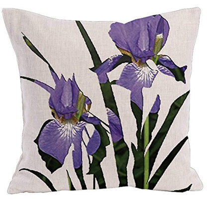 AAYU Floral Print Decorative Throw Pillow Covers 20 x 20 Inch Set of 2 Linen Cushion Covers for Couch Sofa Bed Home Decor