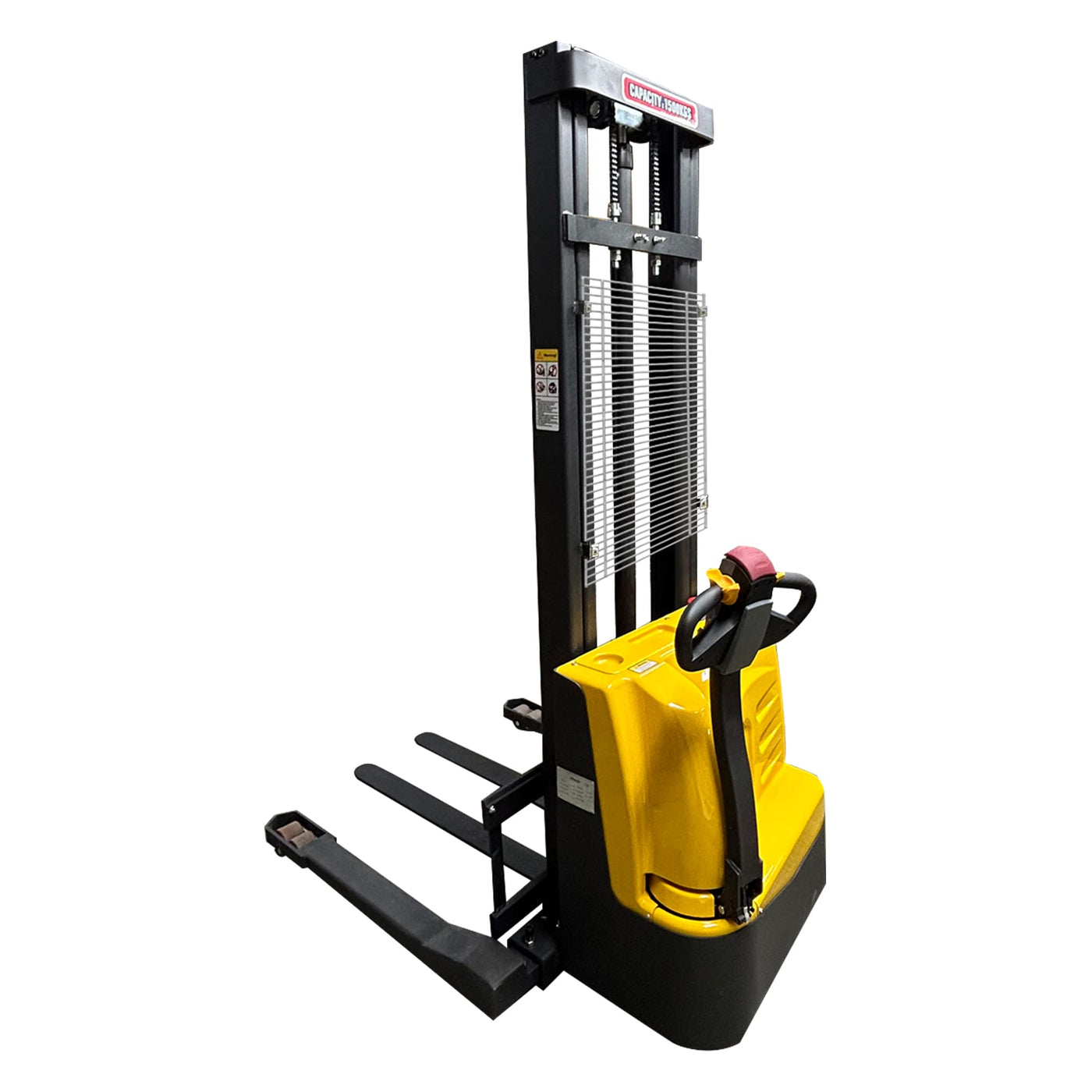 Fully Electric Power Drive Pallet Stacker with Straddle Legs 3300 lbs 138" Lift