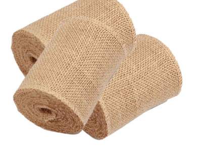 AAYU Natural Burlap Ribbon Roll 5 Inches x 10 Yards Organic Jute Ribbon for Crafts Gift Wrapping Wedding Decorations