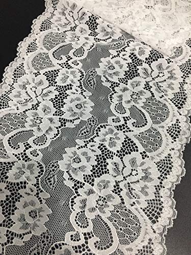 White Floral lace 7.5 Inch X 5 Yards