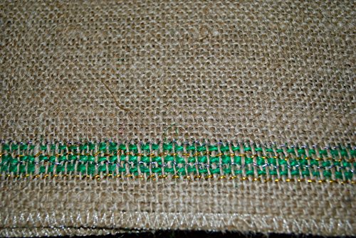 AAYU Burlap Green Striped Table Runner 12&quot; x 10 Yards I Pack of 3 I Organic Jute Fabric Runner for Home Party Events Wedding Decorations