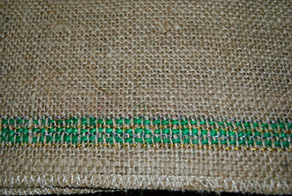 AAYU Burlap Green Striped Table Runner 12&quot; x 10 Yards I Pack of 3 I Organic Jute Fabric Runner for Home Party Events Wedding Decorations