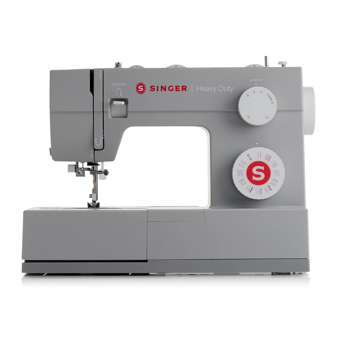 Singer 4452 Heavy Duty Sewing Machine, 32 Stiches with Accessory Kit, Grey