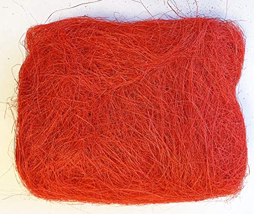 AAYU Natural Fiber from Sisal | Premium Quality Natural Jute Fiber | 8 oz per Bag | Perfect for DIY Project and Basket Decoration | Red Color