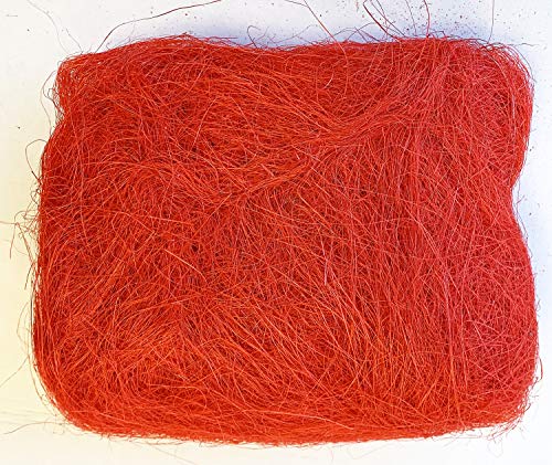 AAYU Natural Fiber from Sisal | Premium Quality Natural Jute Fiber | 8 oz per Bag | Perfect for DIY Project and Basket Decoration | Red Color