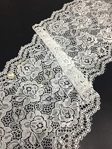 White Floral lace 6.5 Inch X 5 Yards