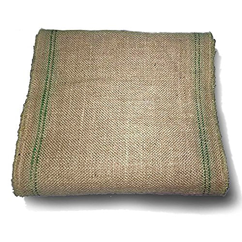 AAYU Burlap Green Striped Table Runner 12" x 10 Yards I Pack of 3 I Organic Jute Fabric Runner for Home Party Events Wedding Decorations