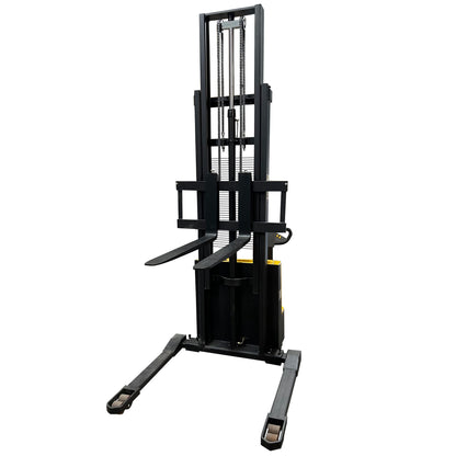Fully Electric Power Drive Pallet Stacker with Straddle Legs 3300 lbs 138&quot; Lift
