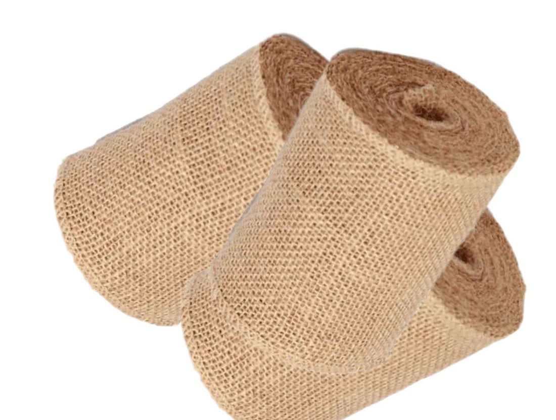 AAYU Natural Burlap Ribbon Roll 5 Inches x 10 Yards Organic Jute Ribbon for Crafts Gift Wrapping Wedding Decorations