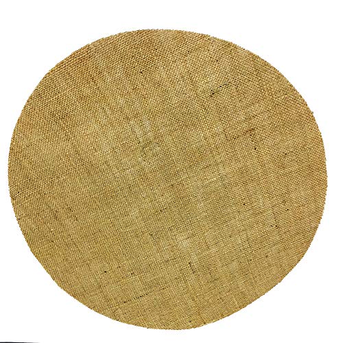 AAYU 20 Inches Round Burlap Liner, Circular Shape Burlap 20" Dia Good for Round Table Center, Garden pots Cover or Any Other Rustic Decor. Unfinished raw Edge