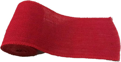 AAYU Brand Premium red 5" Burlap Ribbon Rolls | Red 5 Inch x 5 Yards 100% Natural, Eco-Friendly, Natural Floral Arrangements and Gift Decor (Red)