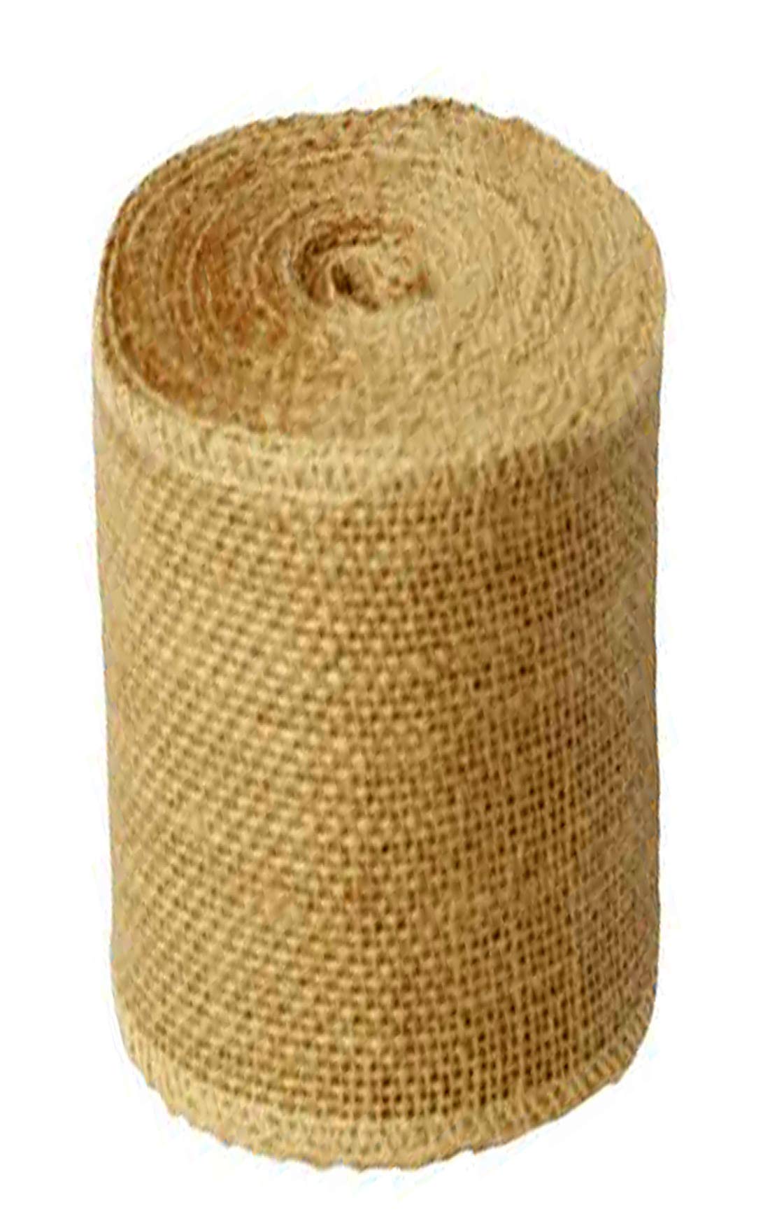 Orange Jute Ribbon Roll | Natural Jute Burlap Ribbon Roll for Craft and Decoration - 4 Inches x 5 Yards Pack of 3