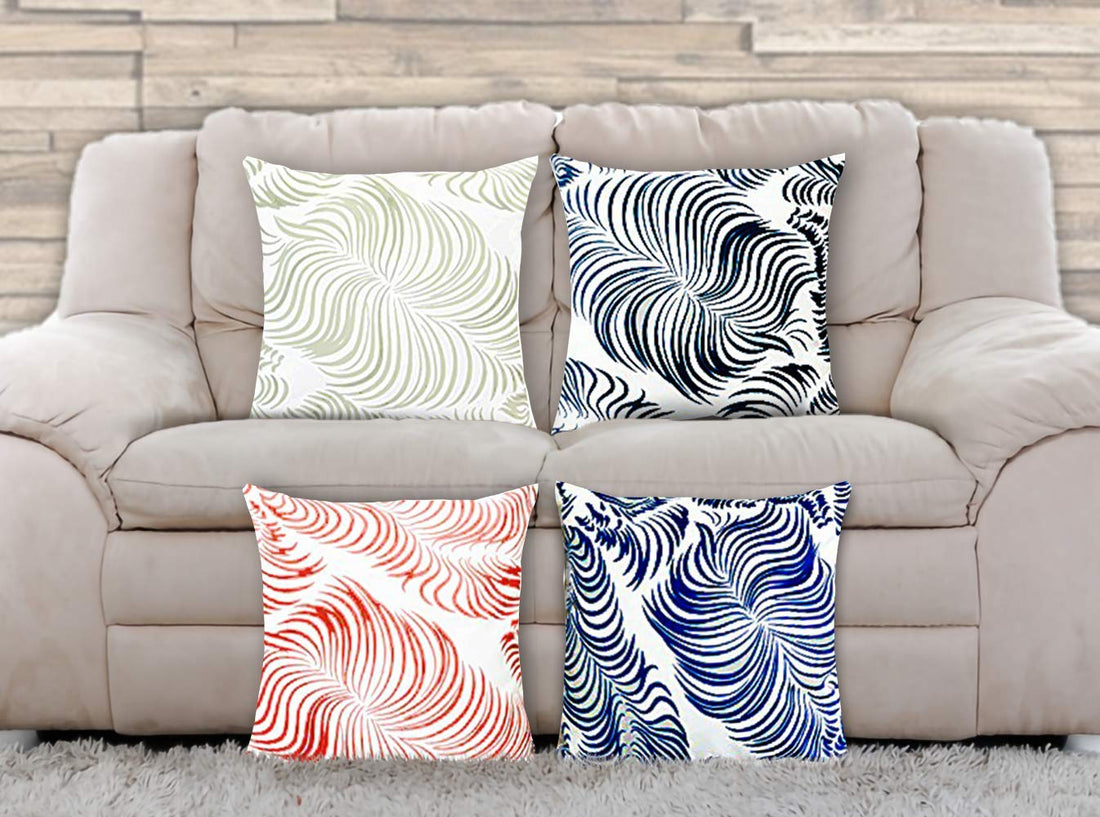 Velvet Decorative Cushion Cover - Red Blue Black White | Throw Pillow Covers for Couch Sofa and Bed