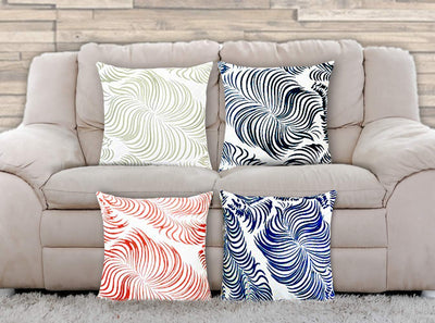 AAYU Velvet Decorative Throw Pillow Covers 18 x 18 Inch Set of 4 Red Blue Black White Cushion Covers for Couch Sofa Bed Home Decor