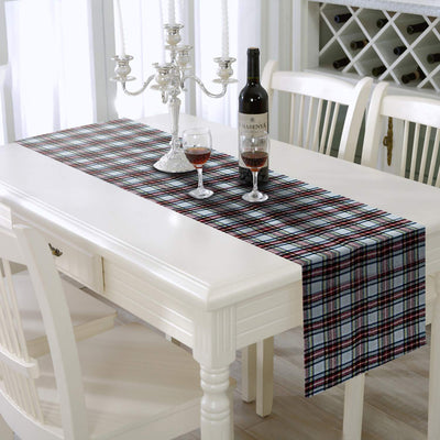 AAYU Tartan Plaid Table Runner 14 x 108 Inch Red White Black Scottish Plaid Table Runner for Everyday Party Wedding Table Settings