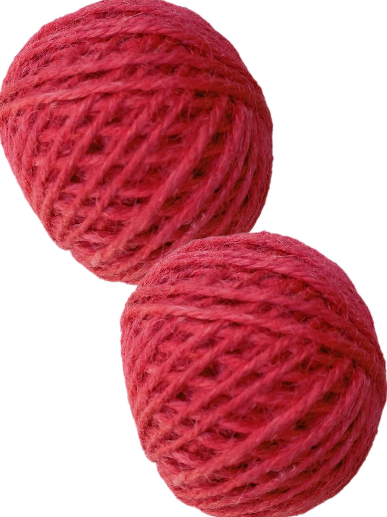 2 Pack - Light Red Jute Twine Ball