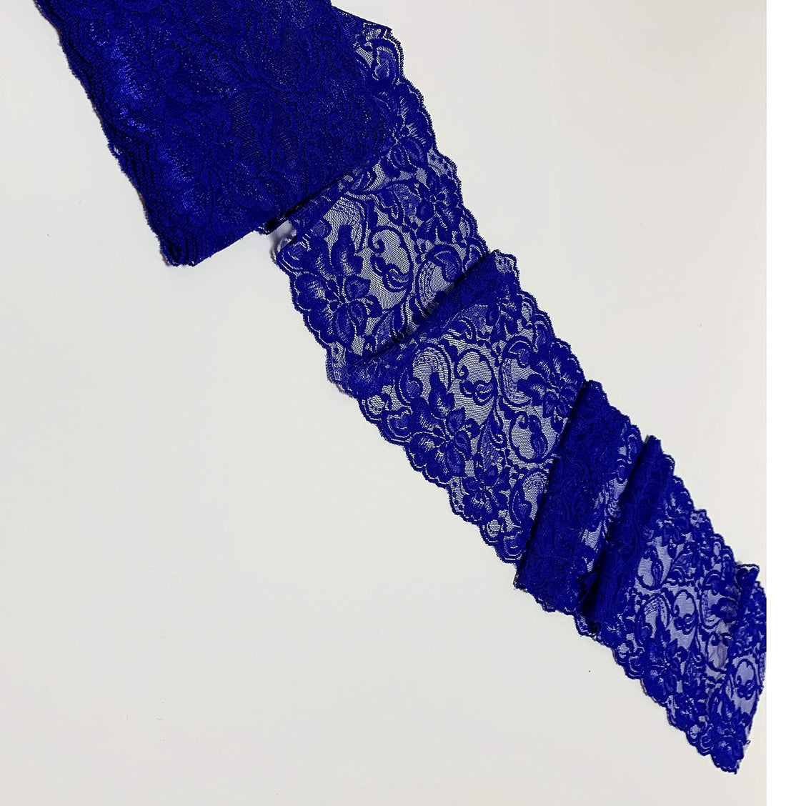 Royal Bright Blue Stretch Lace | Elastic Ribbon for DIY Decoration and Craft