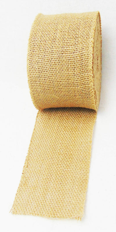 Natural Jute Burlap Ribbon Roll | Burlap Jute Ribbon Roll for Craft and Decoration - 4 Inches x 10 Yards