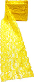 6" X 5 Yards Stretch Lace Fabric Ribbon | Yellow | Perfect for DIY Decoration and Craft