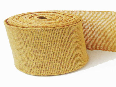 AAYU Natural Burlap Ribbon Roll 5 Inches x 10 Yards Organic Jute Ribbon for Crafts Gift Wrapping Wedding