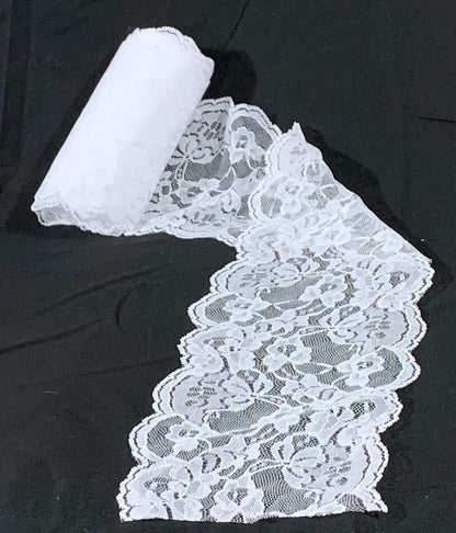 5 Yards x 5.5&quot; Wide White Lace