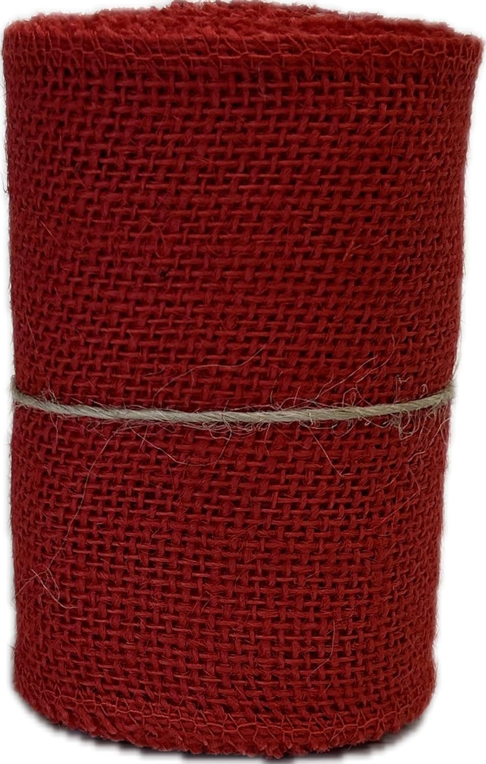 AAYU Brand Premium red 5&quot; Burlap Ribbon Rolls | Red 5 Inch x 5 Yards 100% Natural, Eco-Friendly, Natural Floral Arrangements and Gift Decor (Red)