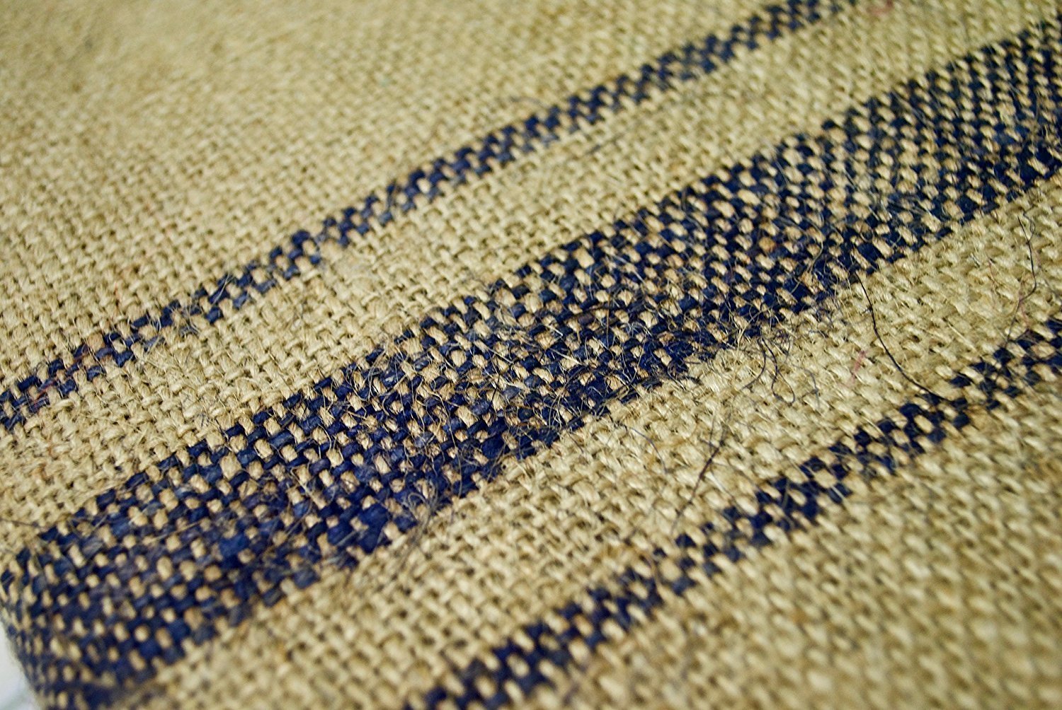 Burlap Table Cloth | Jute Table Toppers for Events| Burlap Blue Striped Table Runner 12 Inch x 10 Yards