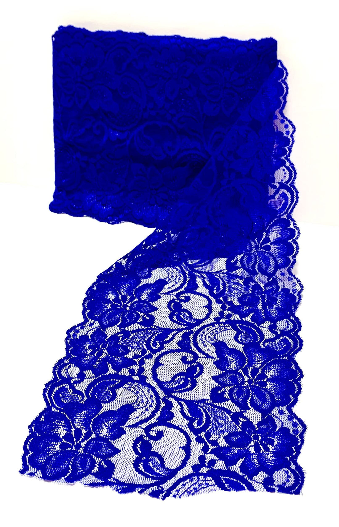 Royal Bright Blue Stretch Lace Elastic Ribbon