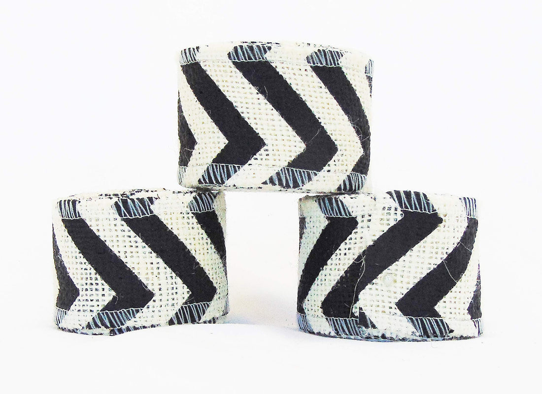 AAYU Natural Burlap Ribbon 2 Inch X 5 Yards Black and White Jute Ribbon for Crafts Gift Wrapping Wedding