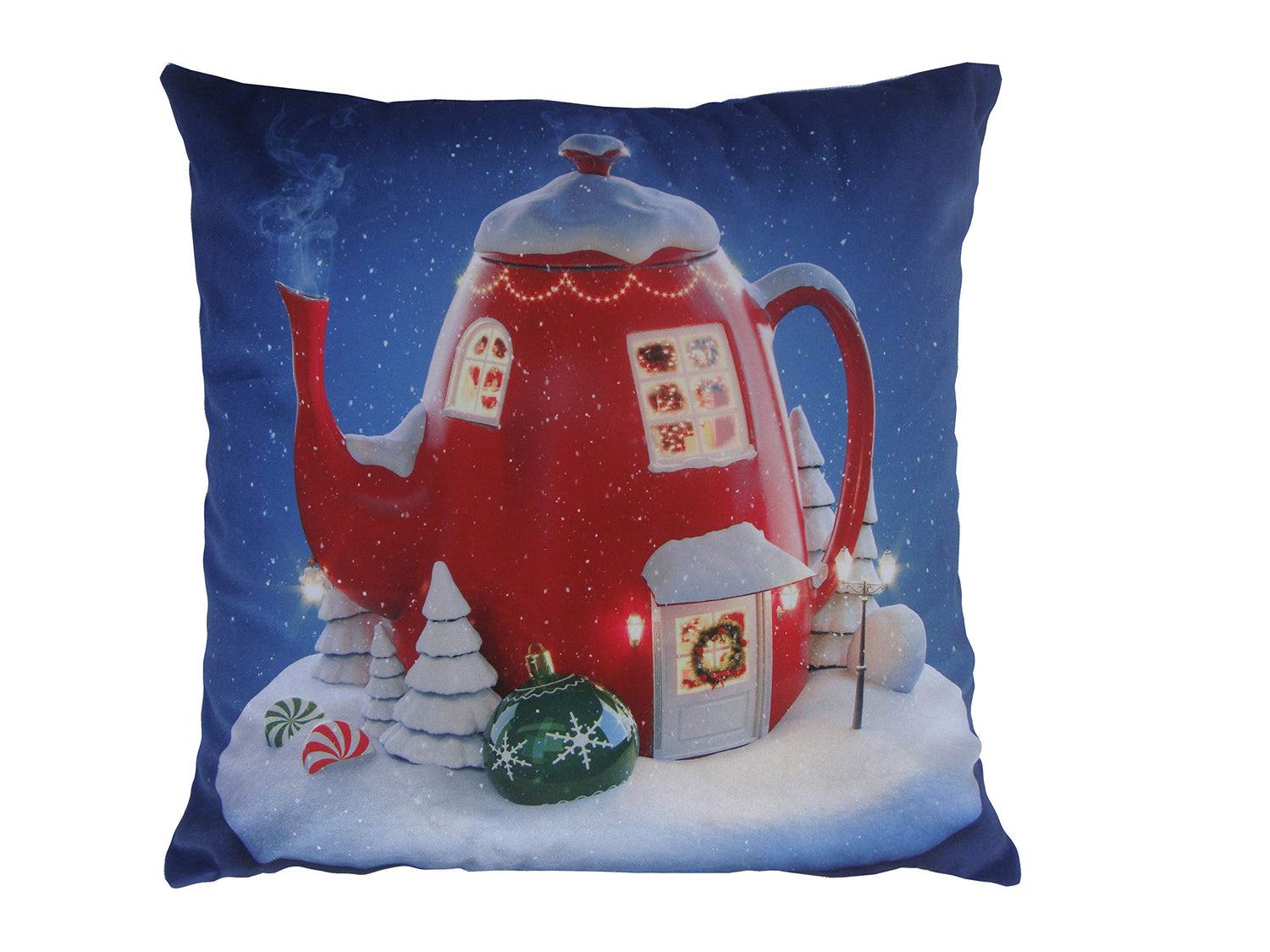 AAYU Christmas Fairy House Design Cushion Covers 18 x 18 Inch Velvet Throw Pillow Cover for Sofa Couch Bed and Home Decor