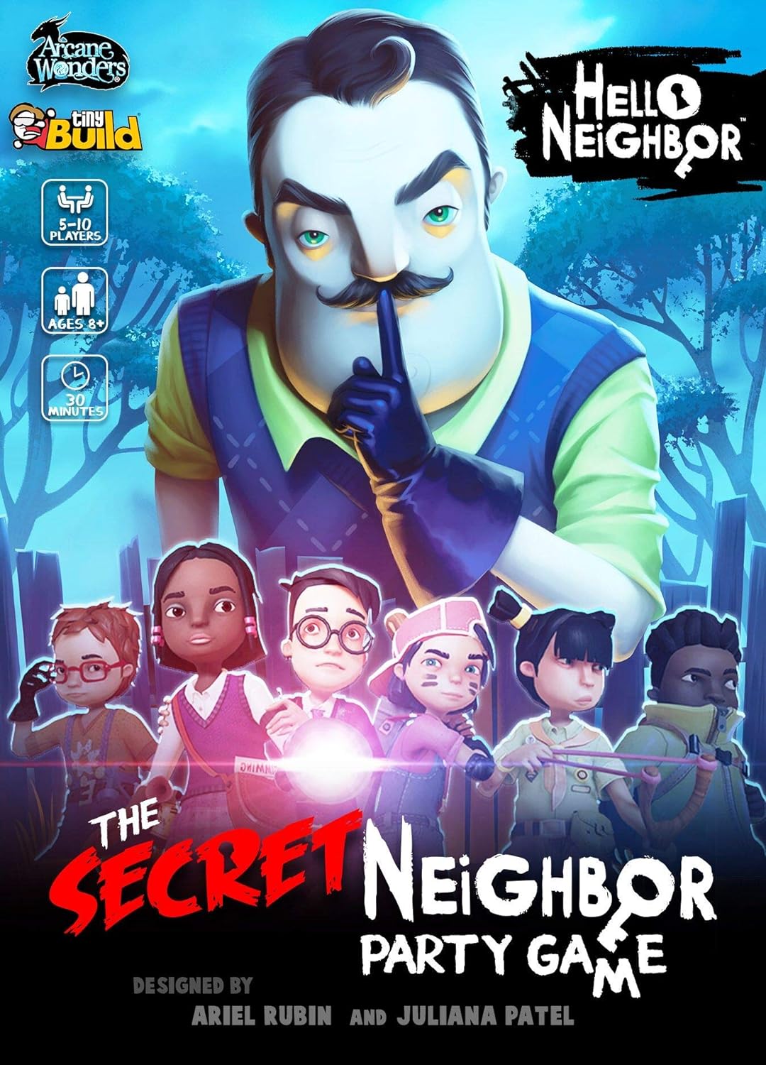 Arcane Wonders Hello Neighbor The Secret Neighbor Party Game, Blue