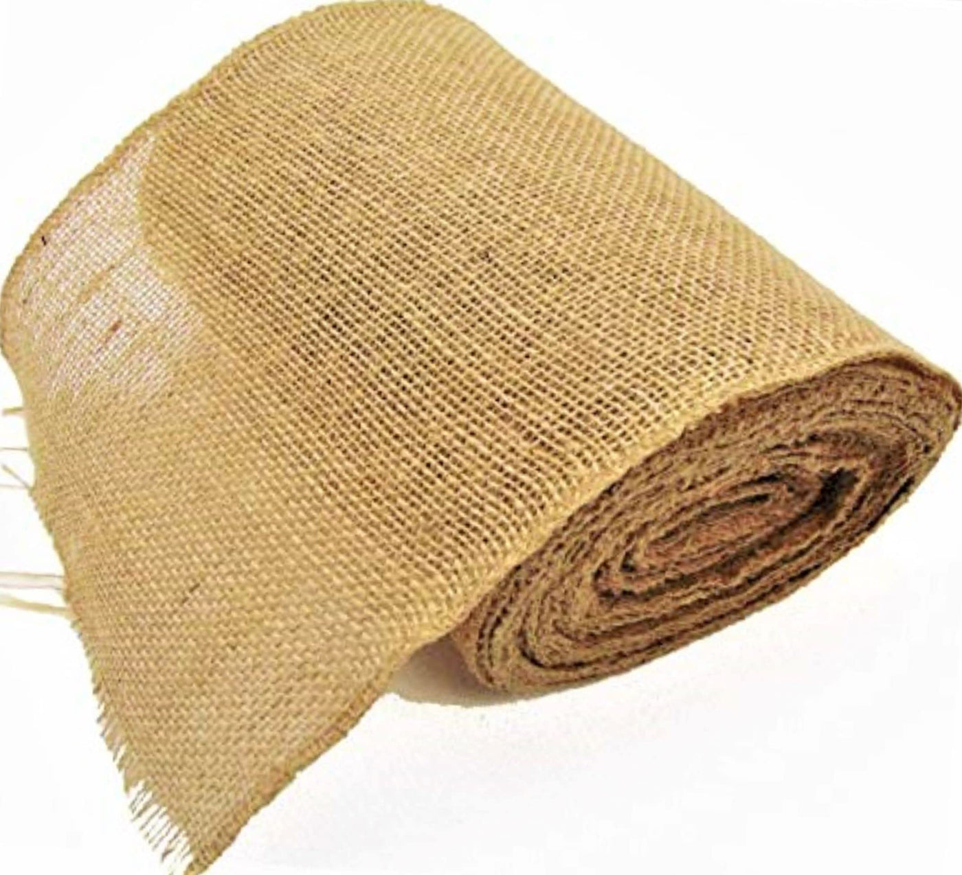 AAYU Natural Jute Wide Tight Weave Burlap Ribbon 6inch 30ft 10yards Eco Friendly, DIY Gift Wrapping, Weddings, Tie Backs Home Decor Crafts Christmas Decoration