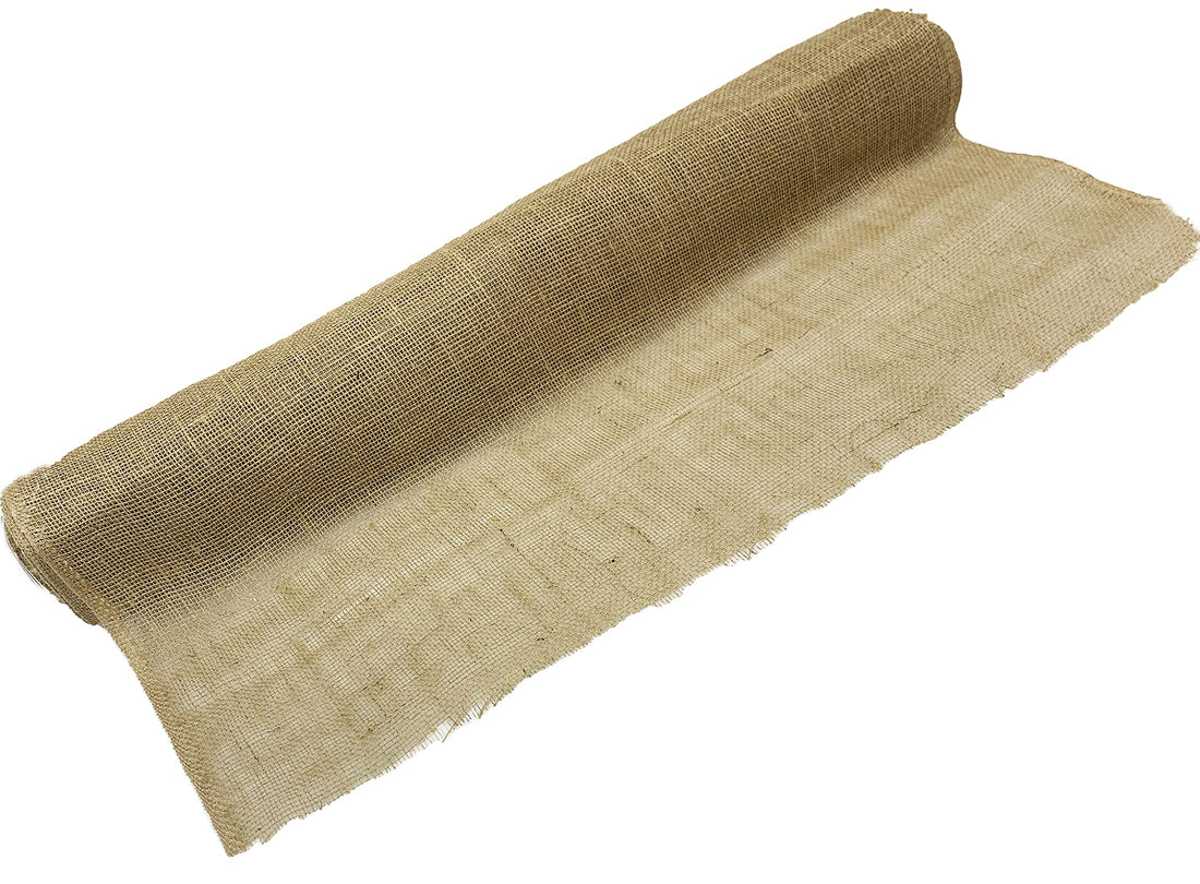 Burlap Planter Liner Roll | Garden Cover Fabric Weed Barrier | Jute Burlap Planter Liner | 36 Inch x 16 Yards