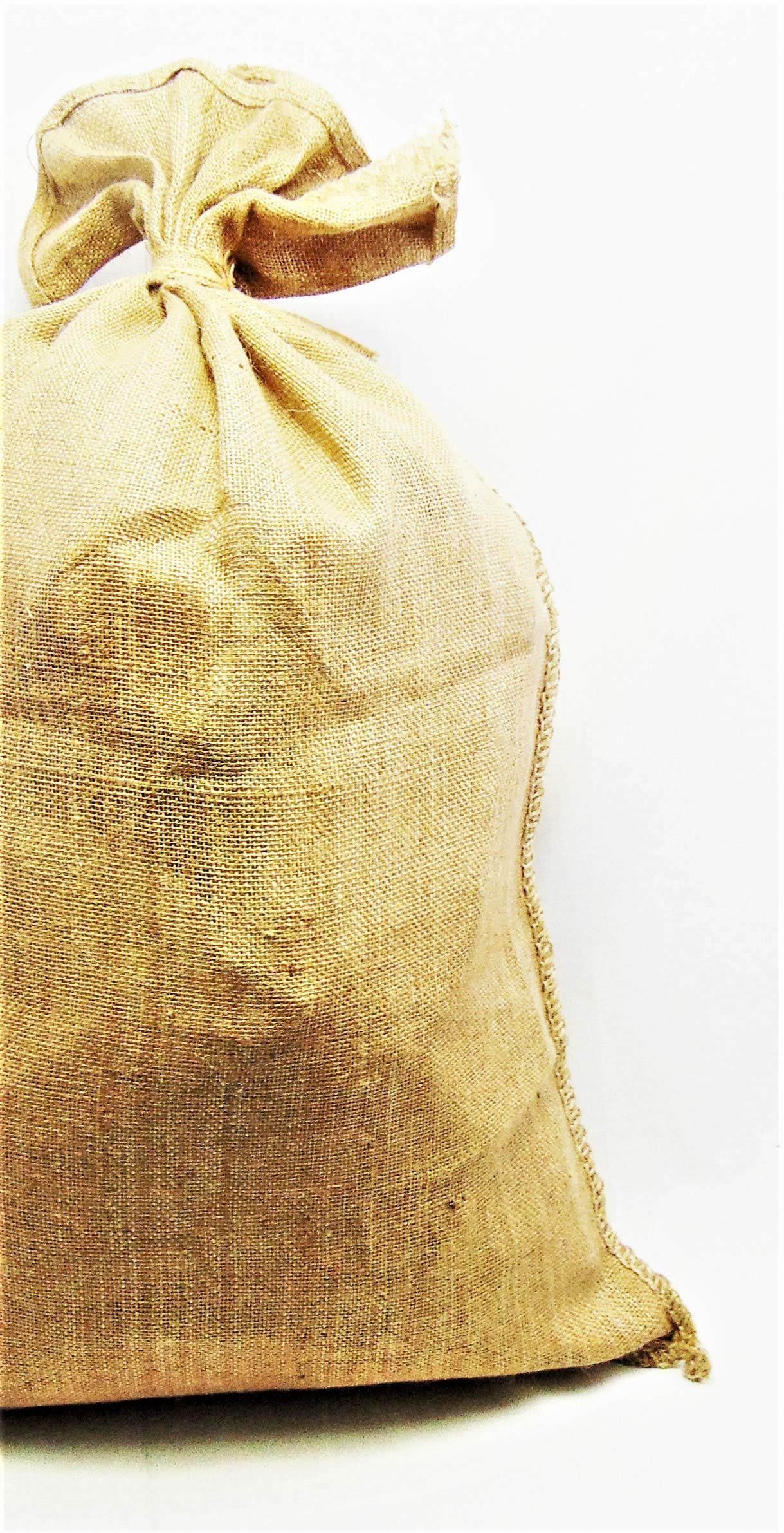 AAYU Large Burlap Sacks 14 x 26 Inch Jute Drawstring Bags for Potato Onion Vegetables Coffee Beans Adult Bag Races (20 Pack)