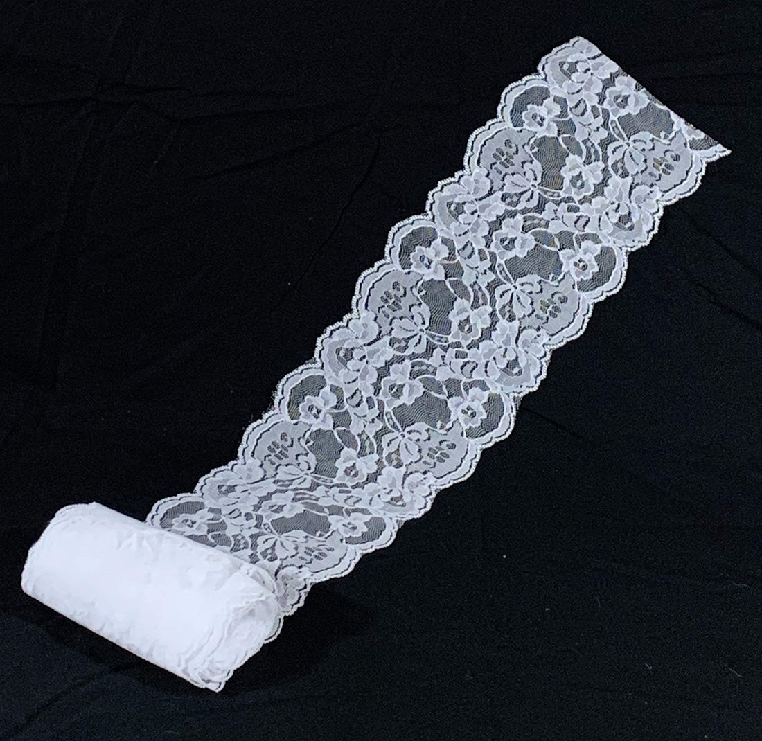 Nylon Decorative Lace | Nylon White Lace Trim Fabric Ribbon | Gift Ribbons for Decorations  and Craft