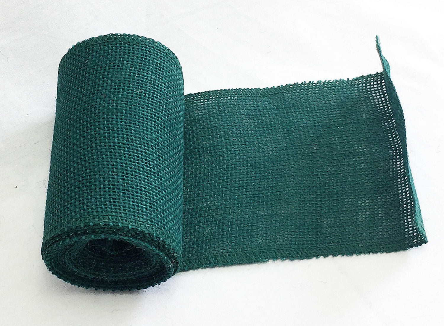 AAYU Natural Burlap Ribbon Rolls 5 Inches x 5 Yards Green Jute Ribbon for Crafts Gift Wrapping Wedding